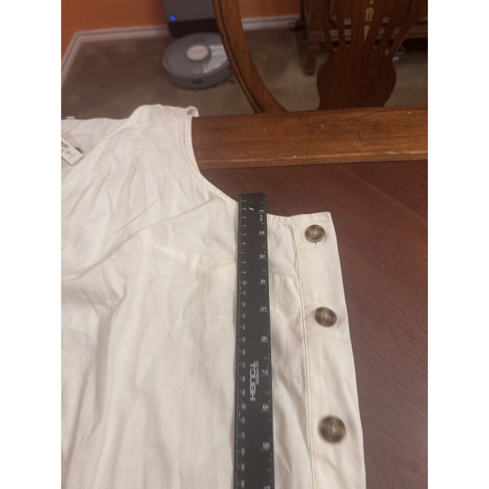 NWT Madewell Cream Cotton Boho Maxi Dress - Size 2X Side Button - Picture 13 of 14
